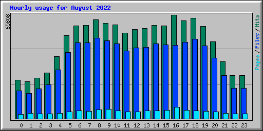 Hourly usage for August 2022