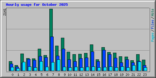 Hourly usage for October 2025