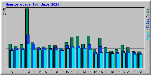 Hourly usage for July 2026